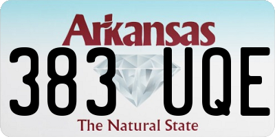 AR license plate 383UQE