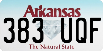 AR license plate 383UQF