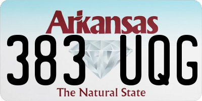 AR license plate 383UQG