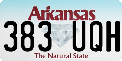 AR license plate 383UQH