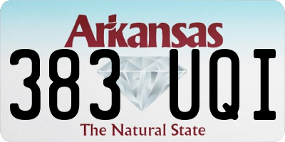 AR license plate 383UQI