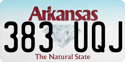 AR license plate 383UQJ