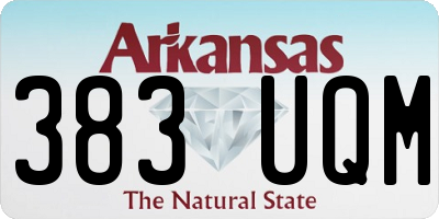 AR license plate 383UQM
