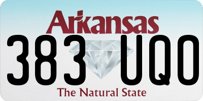 AR license plate 383UQO