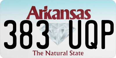 AR license plate 383UQP