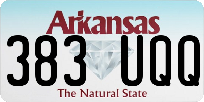 AR license plate 383UQQ
