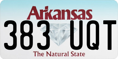 AR license plate 383UQT