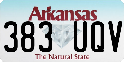 AR license plate 383UQV