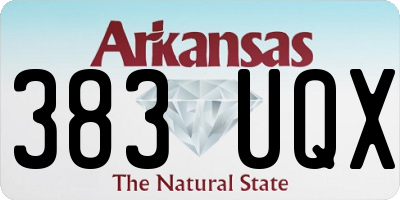 AR license plate 383UQX