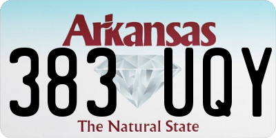 AR license plate 383UQY