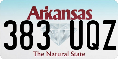 AR license plate 383UQZ