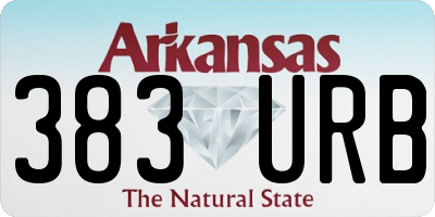AR license plate 383URB