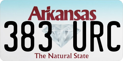 AR license plate 383URC