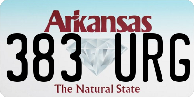 AR license plate 383URG