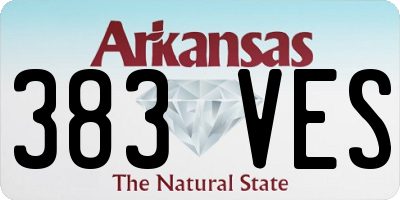 AR license plate 383VES