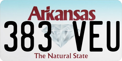 AR license plate 383VEU