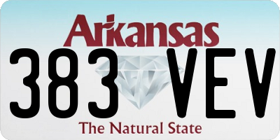 AR license plate 383VEV