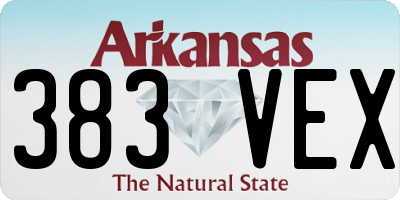 AR license plate 383VEX