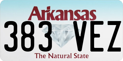 AR license plate 383VEZ