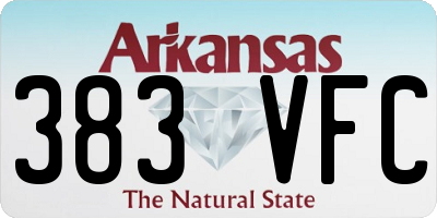 AR license plate 383VFC