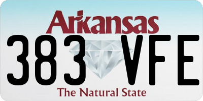 AR license plate 383VFE