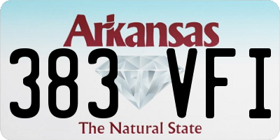 AR license plate 383VFI