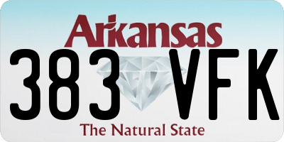 AR license plate 383VFK