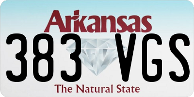 AR license plate 383VGS