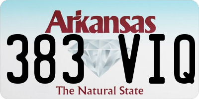 AR license plate 383VIQ