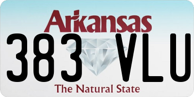 AR license plate 383VLU