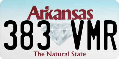 AR license plate 383VMR