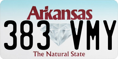 AR license plate 383VMY