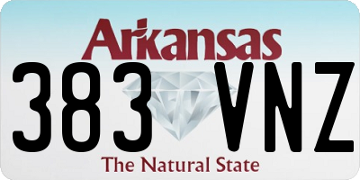 AR license plate 383VNZ