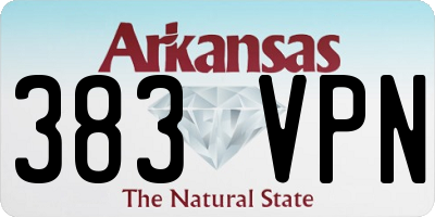 AR license plate 383VPN