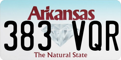 AR license plate 383VQR