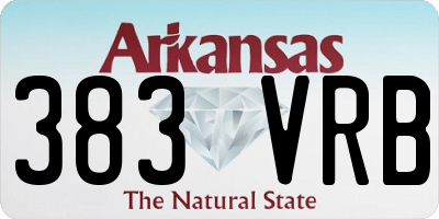 AR license plate 383VRB