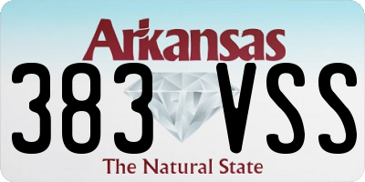 AR license plate 383VSS