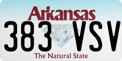 AR license plate 383VSV