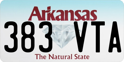 AR license plate 383VTA