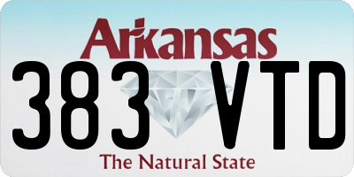 AR license plate 383VTD