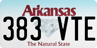 AR license plate 383VTE