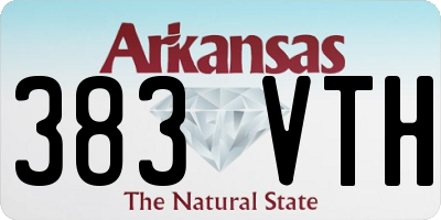 AR license plate 383VTH