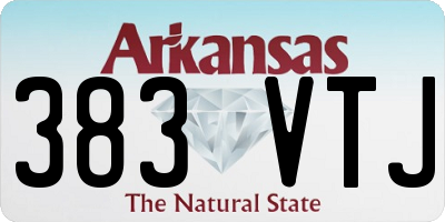 AR license plate 383VTJ