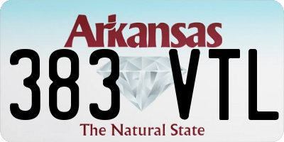 AR license plate 383VTL