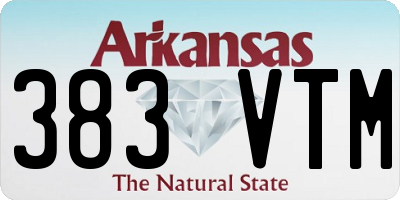 AR license plate 383VTM