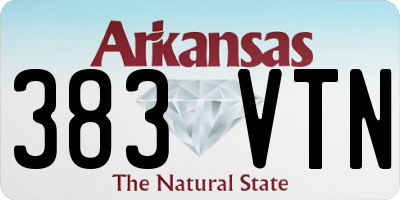 AR license plate 383VTN