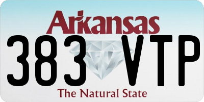 AR license plate 383VTP