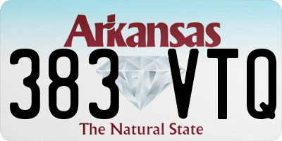 AR license plate 383VTQ
