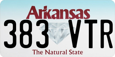 AR license plate 383VTR