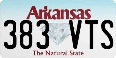 AR license plate 383VTS